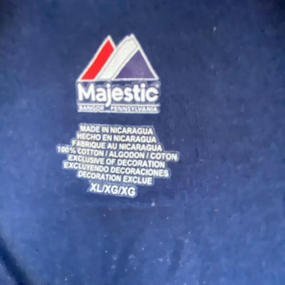 Majestic Boston Red Sox T Shirt Mens XL Navy Blue Graphic Tee Short Sleeve MLB